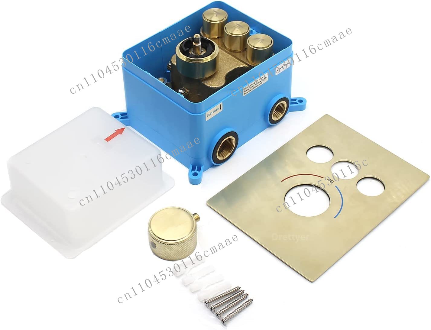 Button 3-way shower diverter v - огляд і ціна Thermostatic Shower Faucet Valve 3 Way
