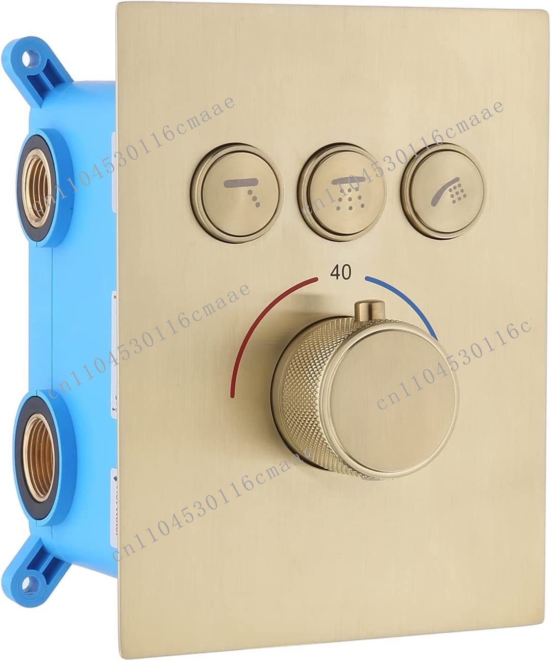 Button 3-way shower diverter v - огляд і ціна Thermostatic Shower Faucet Valve 3 Way