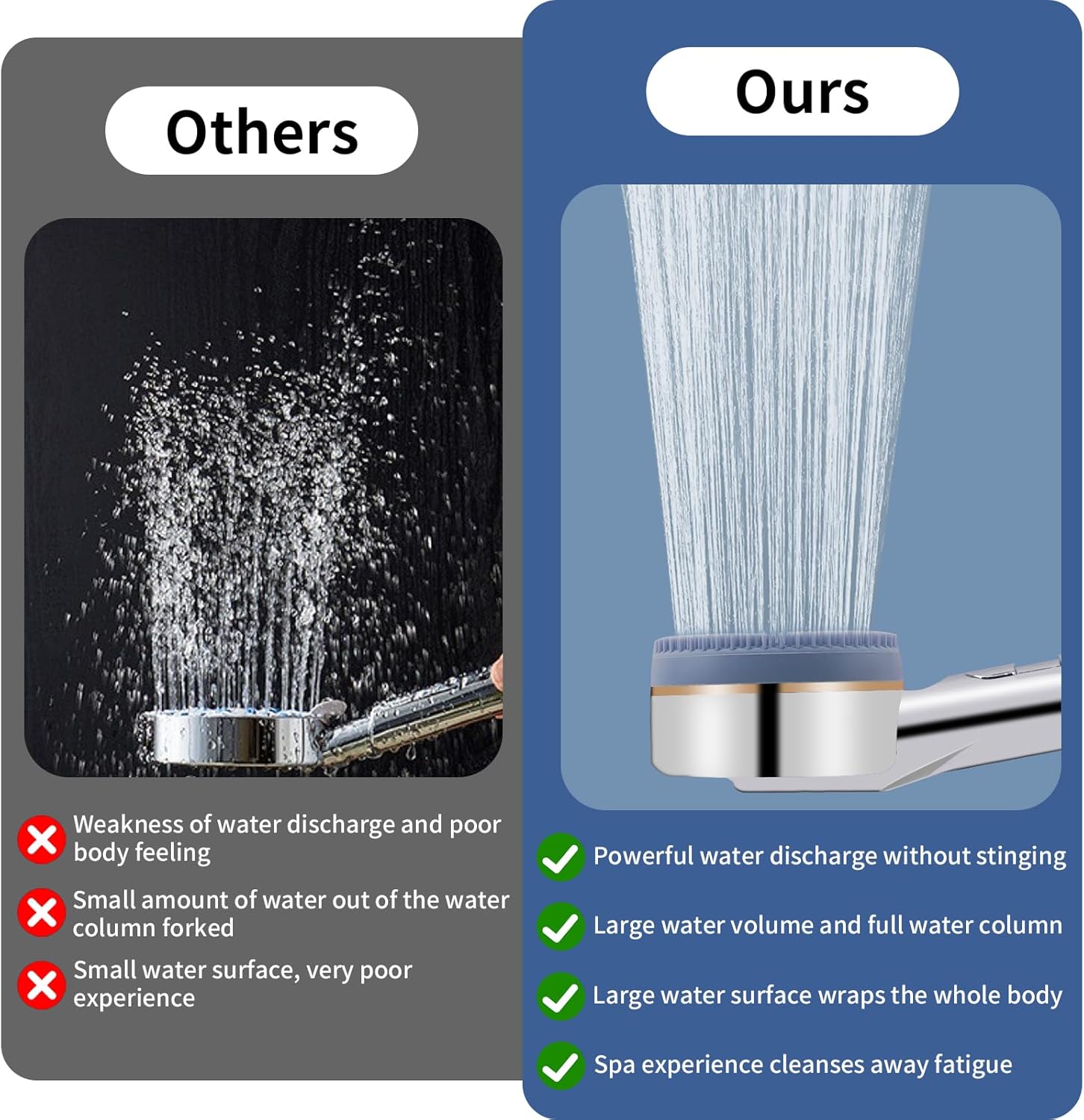 4 Mode High Pressure Pressuriz - огляд і ціна Handheld Shower Head High Pressure Filter