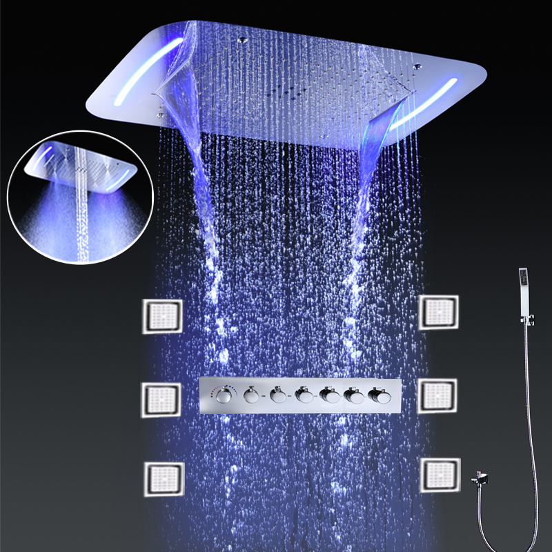 hm Modern Large Ceiling LED Sh - огляд і ціна Led Rainfall Shower Head Waterfall