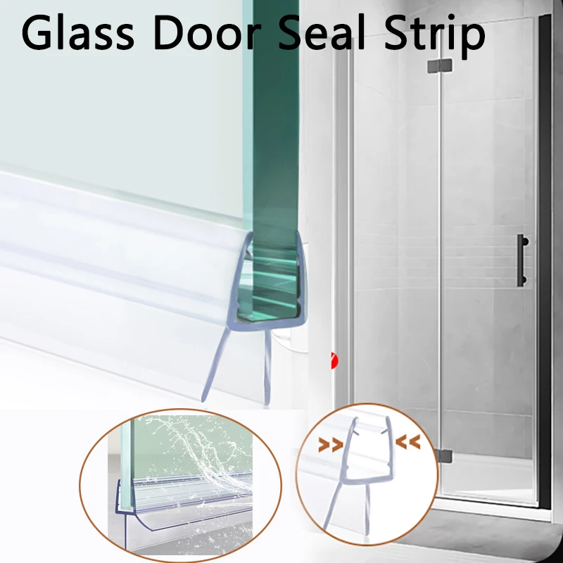 1PC 0.5/1/1.5/2M Transparent S - огляд і ціна Shower Door Bottom Seal Strip Sweep