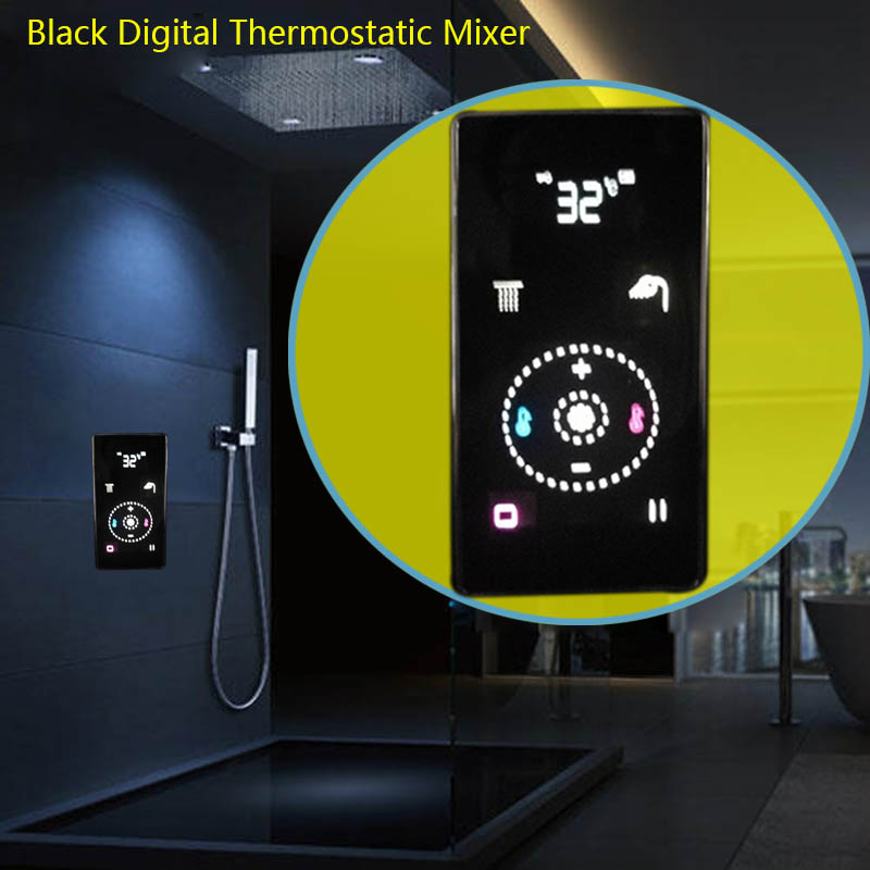 Digital Black LED Shower Contr - огляд і ціна Thermostatic Mixing Valve Digital Display