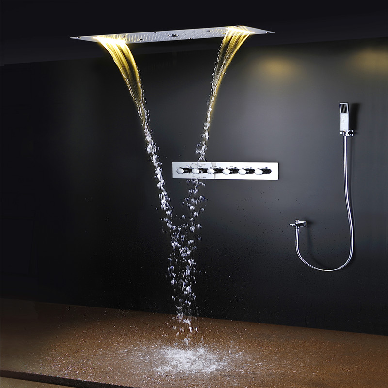 Luxury LED Multi-function Show - огляд і ціна Led Rainfall Shower Head Waterfall