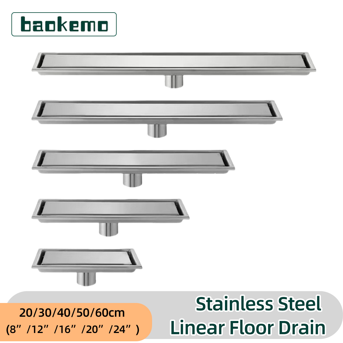 Linear Shower Drain with Tile- - огляд і ціна Linear Shower Drain Stainless 304 Tile In