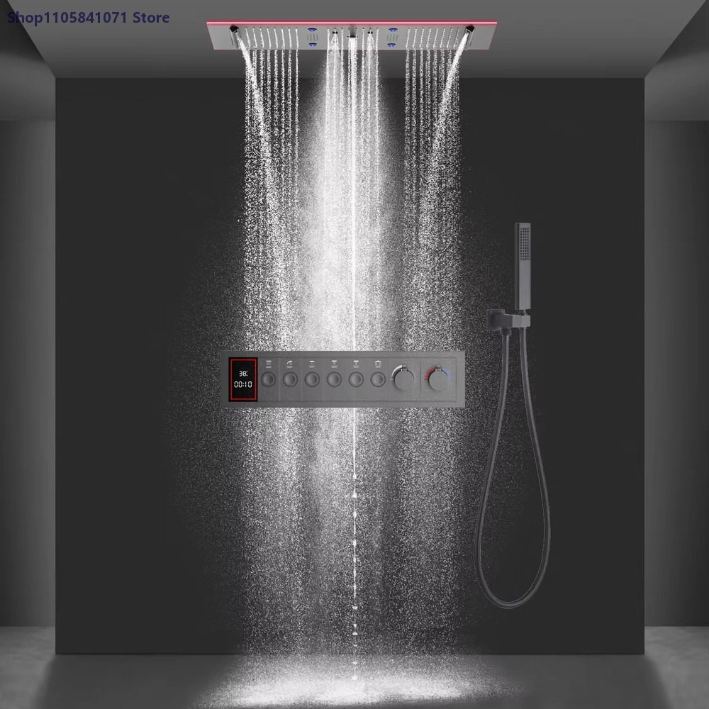 900x300mm Thermostatic Shower  - огляд і ціна Led Rainfall Shower Head Waterfall