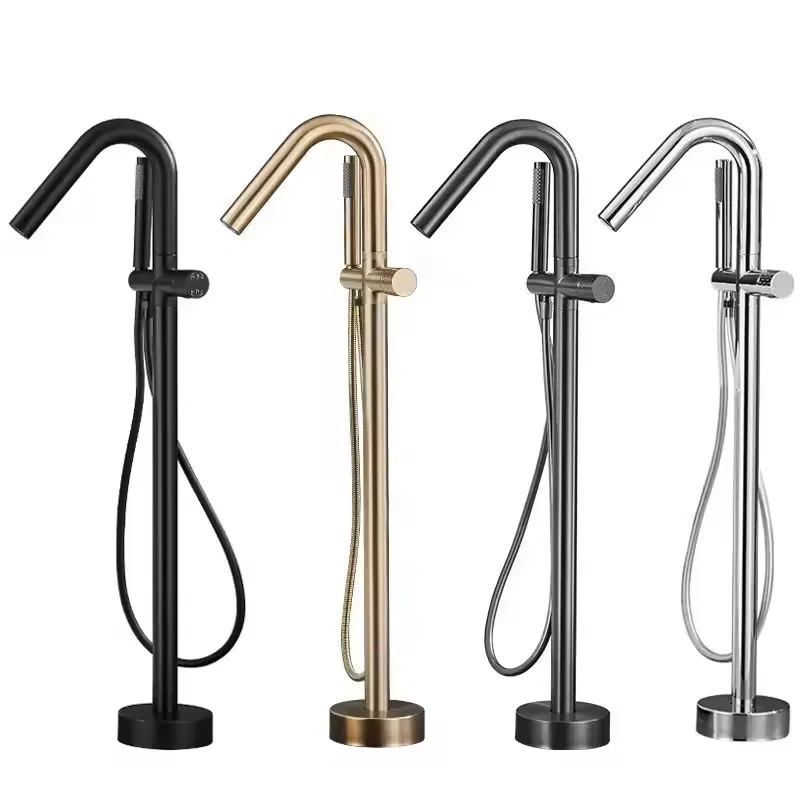 Copper Freestanding Bath Showe - огляд і ціна Freestanding Bathtub Filler Faucet Floor