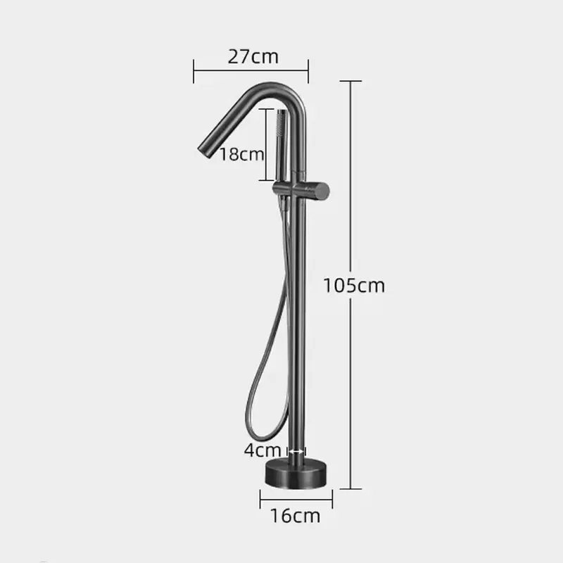 Copper Freestanding Bath Showe - огляд і ціна Freestanding Bathtub Filler Faucet Floor