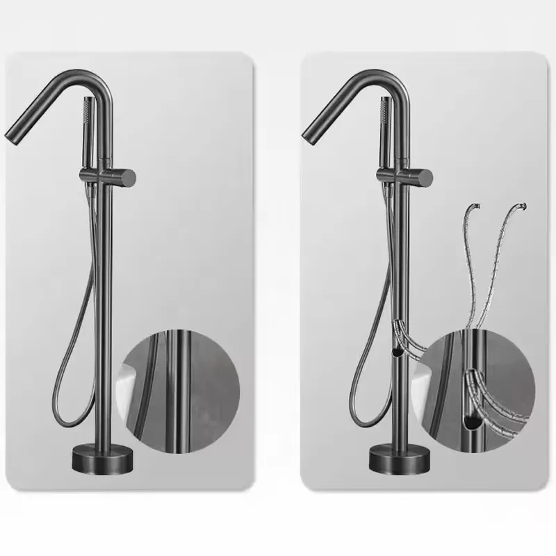 Copper Freestanding Bath Showe - огляд і ціна Freestanding Bathtub Filler Faucet Floor