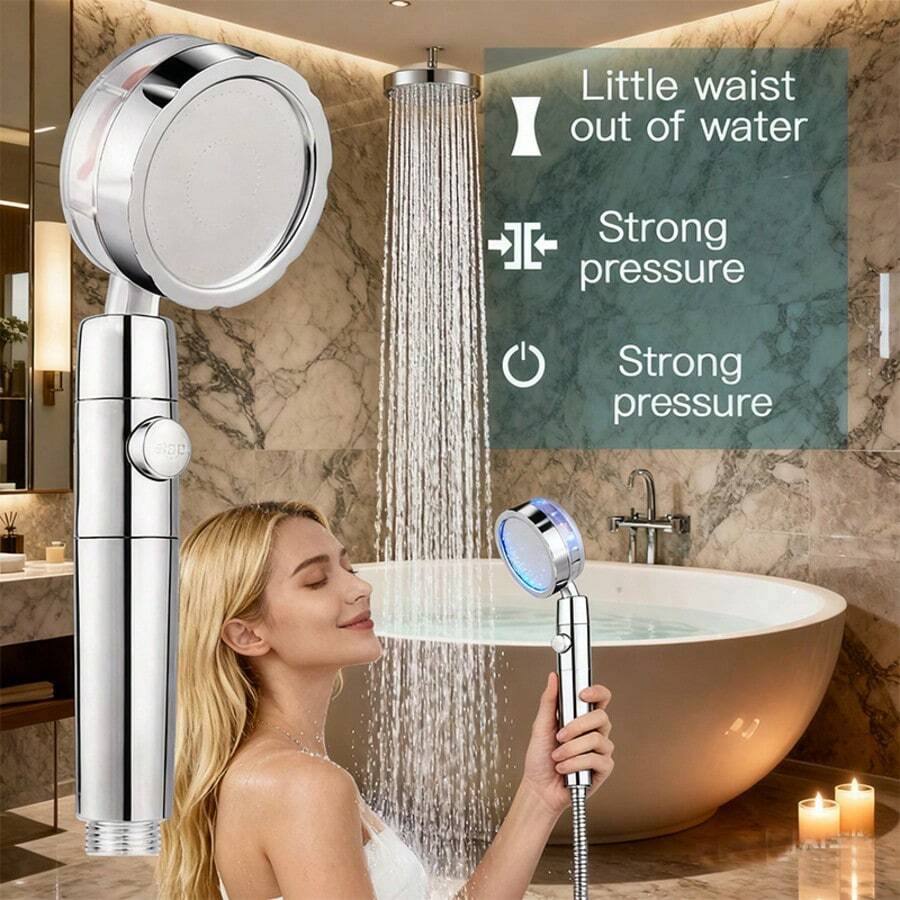Propeller Driven Shower Head W - огляд і ціна Handheld Shower Head High Pressure Filter