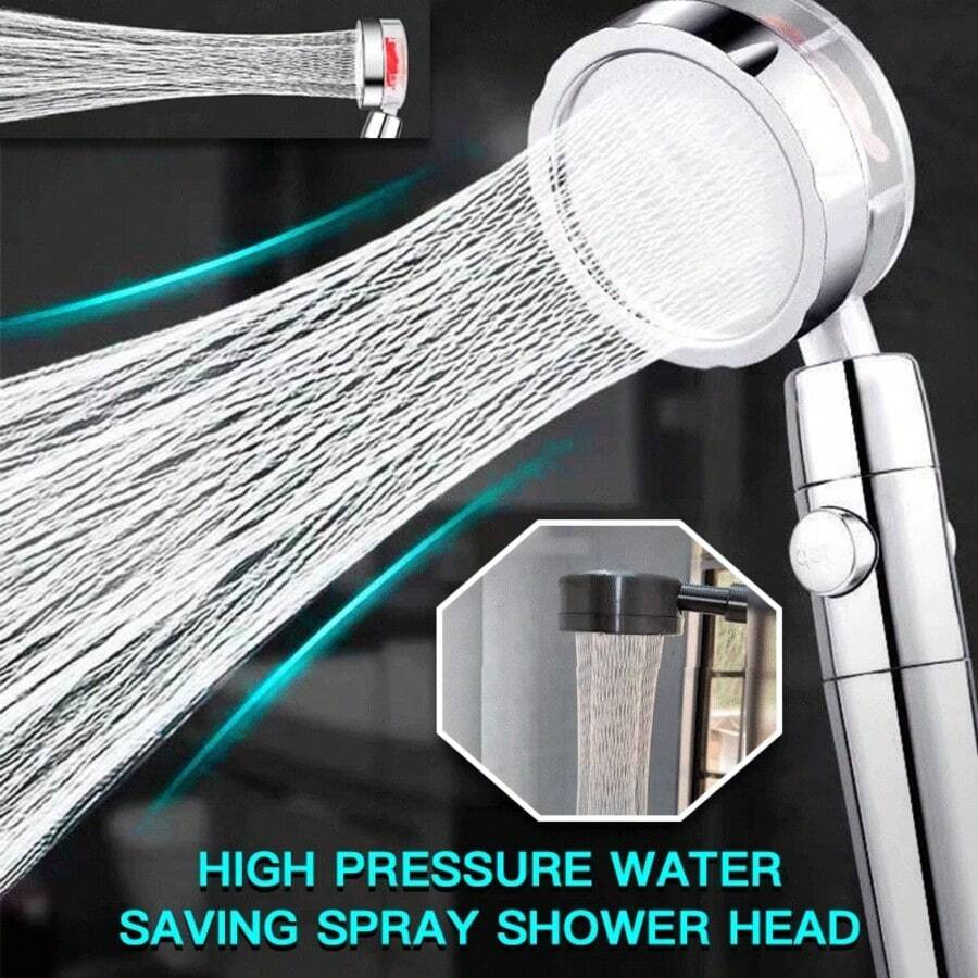 Propeller Driven Shower Head W - огляд і ціна Handheld Shower Head High Pressure Filter