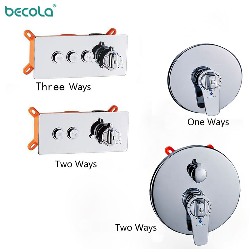 Concealed Mounted MixerBrass W - огляд і ціна Thermostatic Shower Faucet Valve 3 Way