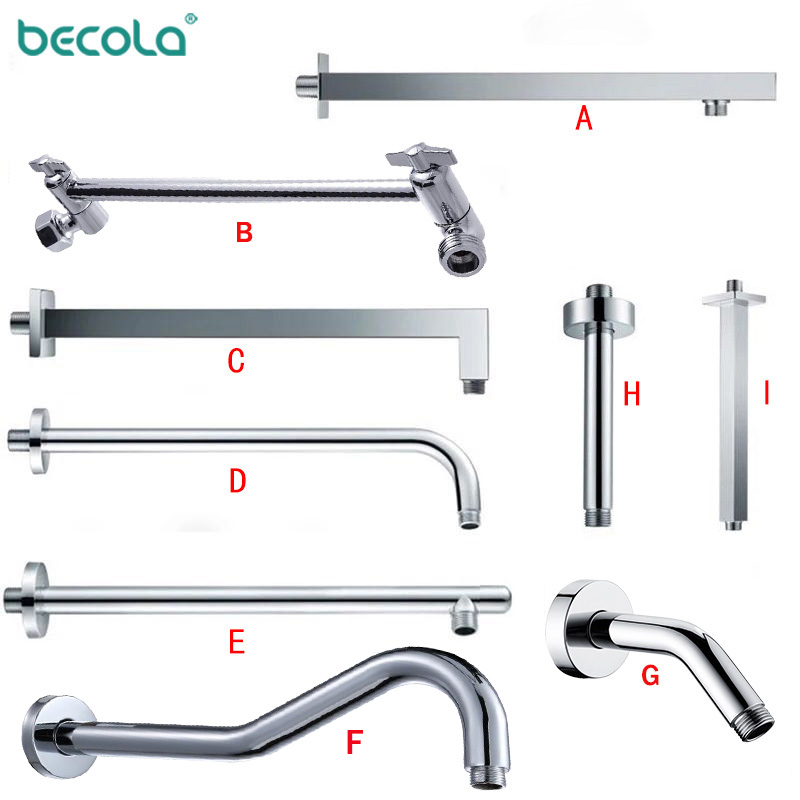 BECOLA Bathroom Copper Wall Sh - огляд і ціна Shower Arm Ceiling Mount Brass Chrome