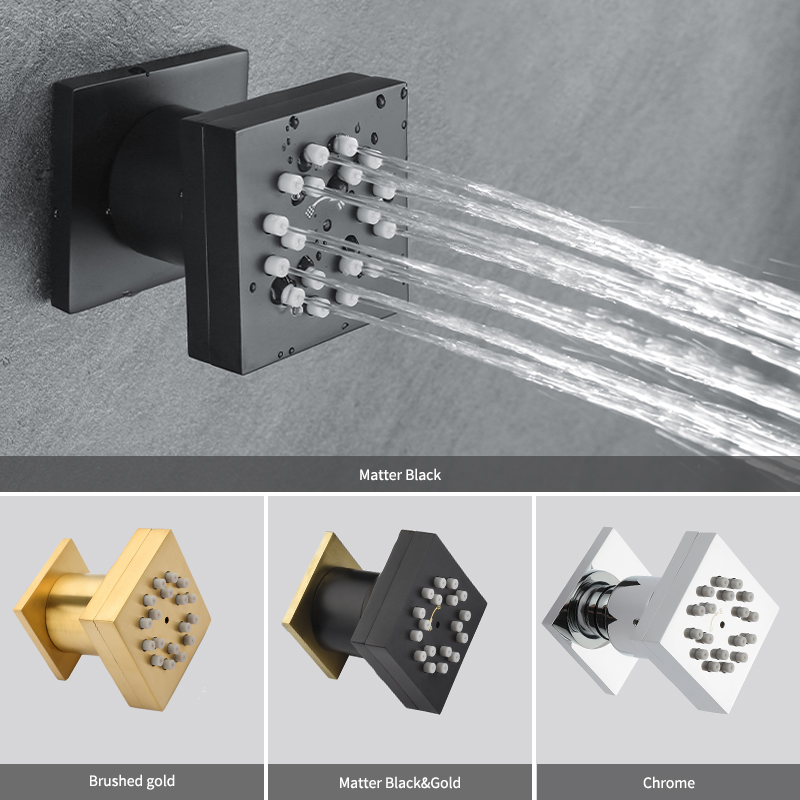 2 Functions Solid Brass Body S - огляд і ціна Shower Body Jet Massage Spray Square