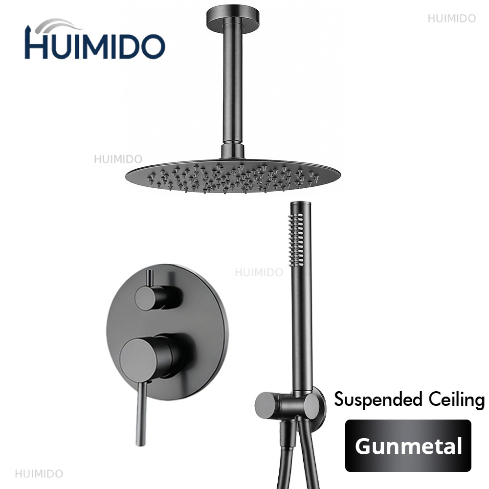 Matte Black  Faucet 8-12‘’Rain - огляд і ціна Shower Arm Ceiling Mount Brass Chrome