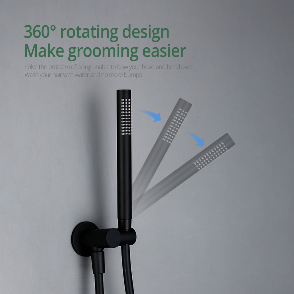 Matte Black  Faucet 8-12‘’Rain - огляд і ціна Shower Arm Ceiling Mount Brass Chrome