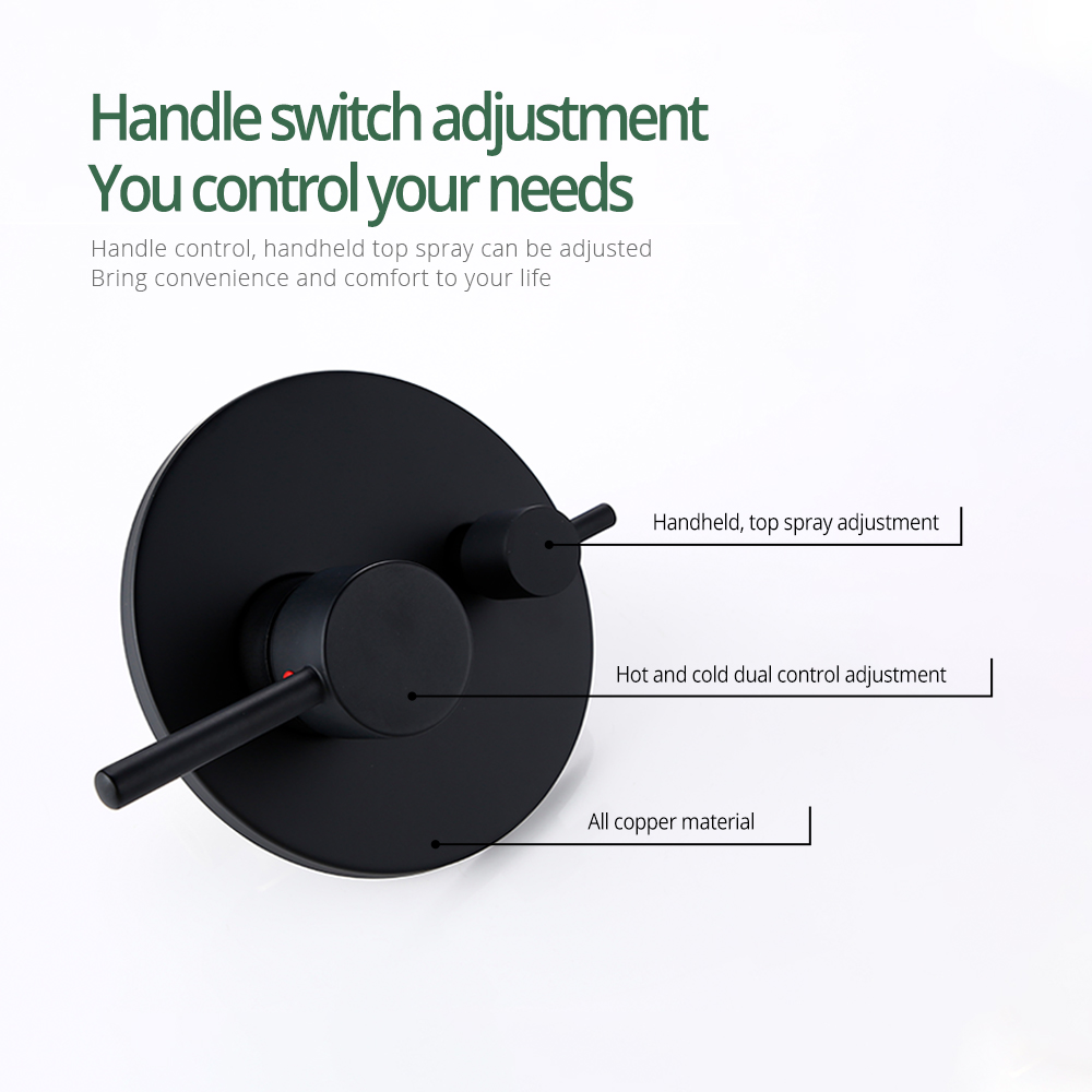 Matte Black  Faucet 8-12‘’Rain - огляд і ціна Shower Arm Ceiling Mount Brass Chrome