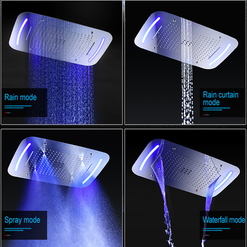 LED Shower Ceiling Large Rainf - огляд і ціна Led Rainfall Shower Head Waterfall